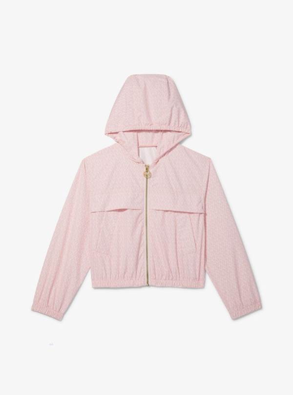 Detske Vetrovky Michael Kors Girls Logo Ruzove - Oblecenie Michael Kors Sleva | GAUYW-8021